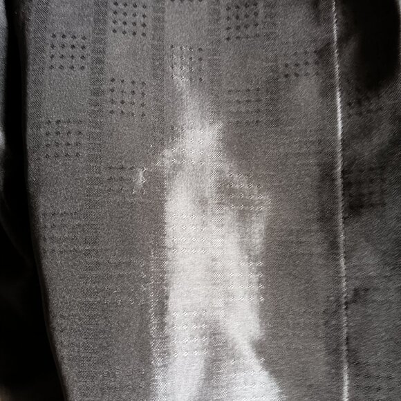 Vintage 80s Black Patterned Blouse Rose Detail Made in Canada Goth Deadstock NOS - Picture 7 of 10